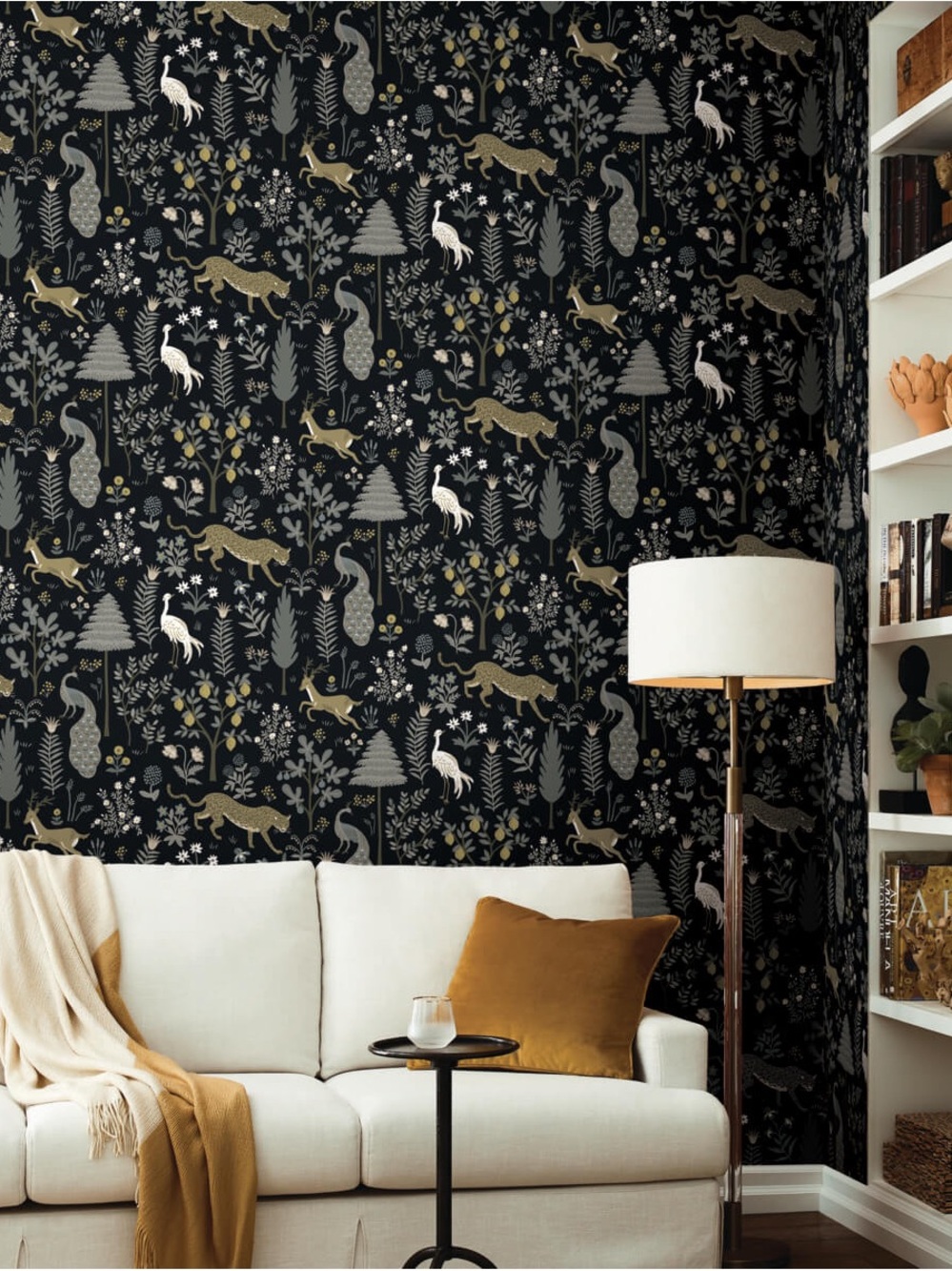 Rifle Paper Co. Menagerie Wallpaper (Black)